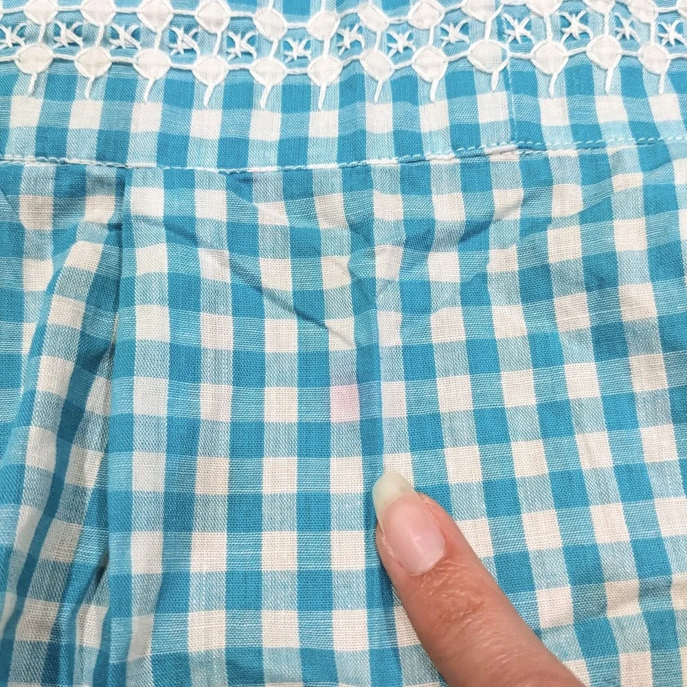 Vintage Cobbler Half Apron Lot of 4 1960s Floral Gingham Embroidered Cottagecore